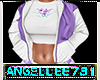 2PC PURPLE/WHITE HOODY