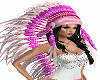 Black Hair Pink Feathers