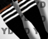 D|Black socks w Stripes