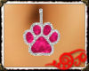 Hot Pink Paw Belly Ring