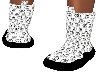 designer white&blk boots