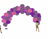 arch pink purple ballons