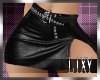 {LIX} Leather Skirt Blk