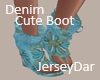 Denim Cute Boot Aqua