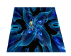 blue flame flower rug