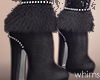 NY Black Fur Boots