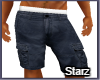 Blue Cargo Shorts