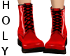 red punk boot