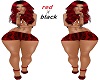 red x black heels