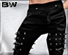 Leather Spiked Pants