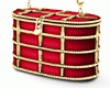 RED AND GOLD HAND BAG