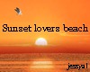 Sunset lovers beach
