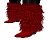 RED FUR SNOW BOOTS