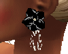 black rose earrings
