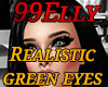 Realistic green eyes