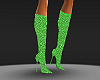 glitter boots green
