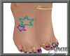 Stars Purple nails w/rin
