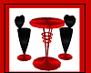 Black red club table 