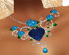 Heart Necklace Blue