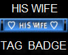 HIS WIFE tag STICKER