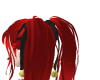 red hair with ribbon