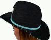 Black Cowboy Hat w Hair