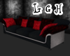 LGH Black red couche