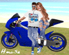 H*Blue Motorcycle+ poses