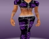 purple chained outfit