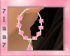 Pink pearls earrings