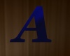 BLACK AND BLUE LETTER A
