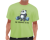 t-shirt panda neon green