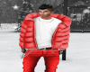 S~ Red Open Puffer