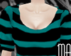 |MA|Teal Striped Sweater