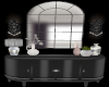 wall table with mirror