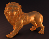 Dark Golden Lion Statue