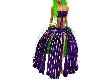 !purple green dress silv