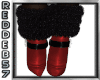 Red Ankle Fur Boots