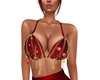 Chained Red Bra Top