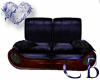 |CB| Wood Blue Sofa