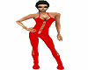 Red bodysuit with BOOTS