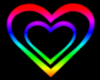 Rainbow Double Heart