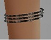 armband silver black L