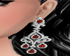 ! SILVER & RUBY EARRINGS