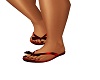 red black flip flops
