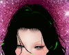 A/ Black W Green Hair