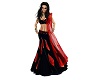 Black/Red Print Lahenga