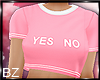[bz] Yes No Tee - Pink