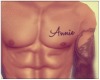 [J] Annie Chest Tattoo
