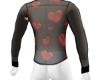 sexy red hearts shirt/M